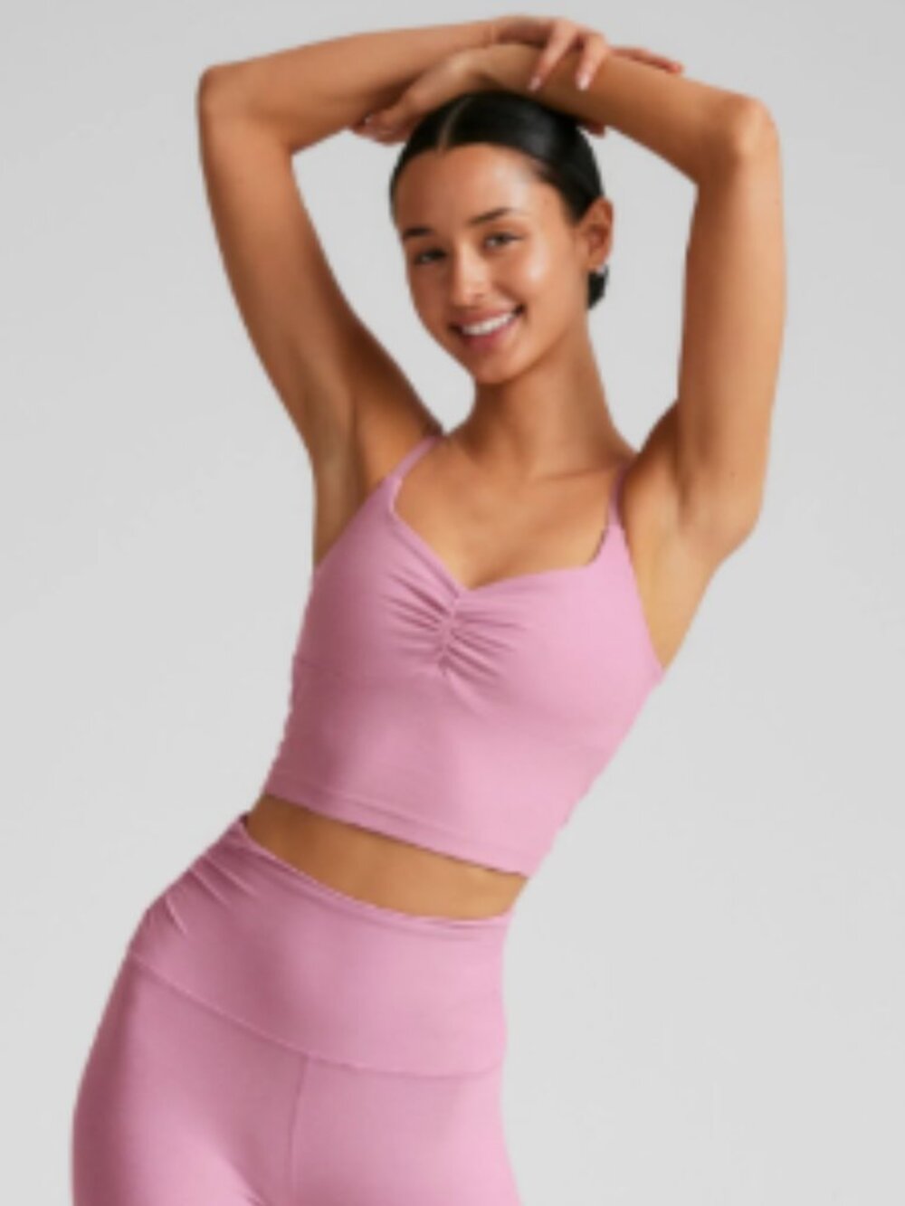NWT Beyond Yoga Spacedye Raise the Barre Cropped Tank Pink Haze Size XL